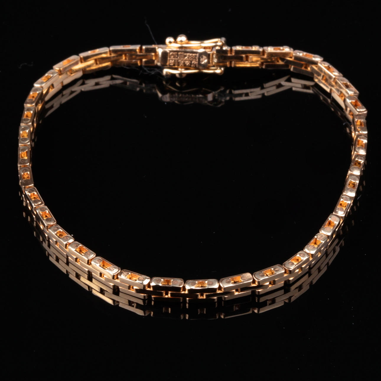 ARMBAND, länk, 18k guld, Jo-Ans Guld AB, Valskog, 1983, vikt ca 13,15 gram.