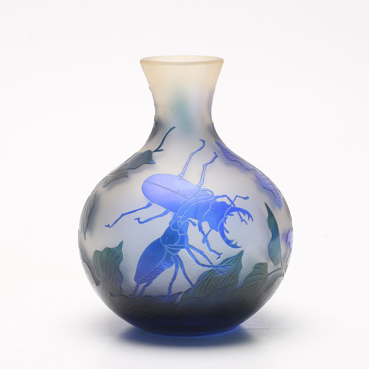 VASE, glass, overhang, Jugendstil.