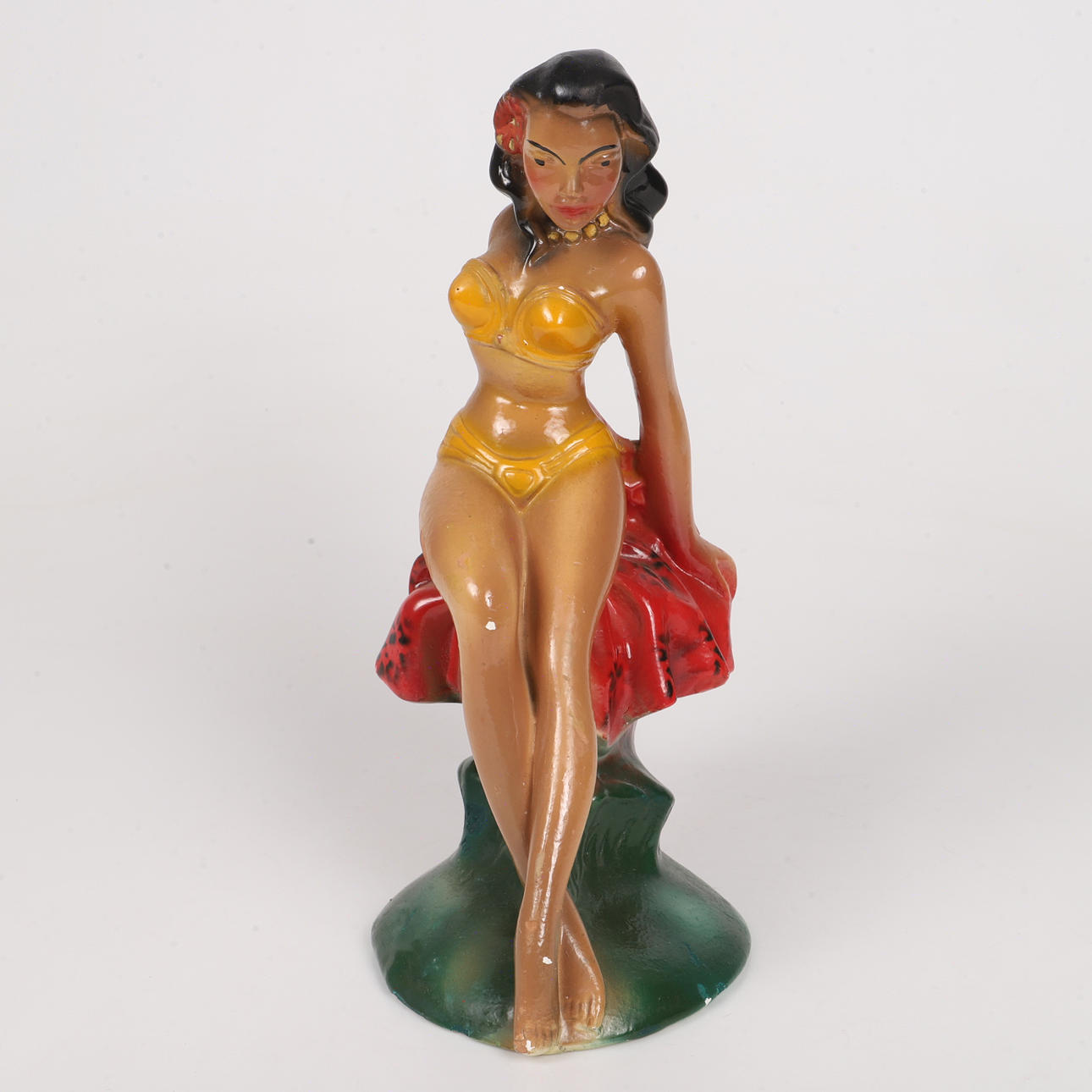 FIGURINE, painted plaster, 1950s.