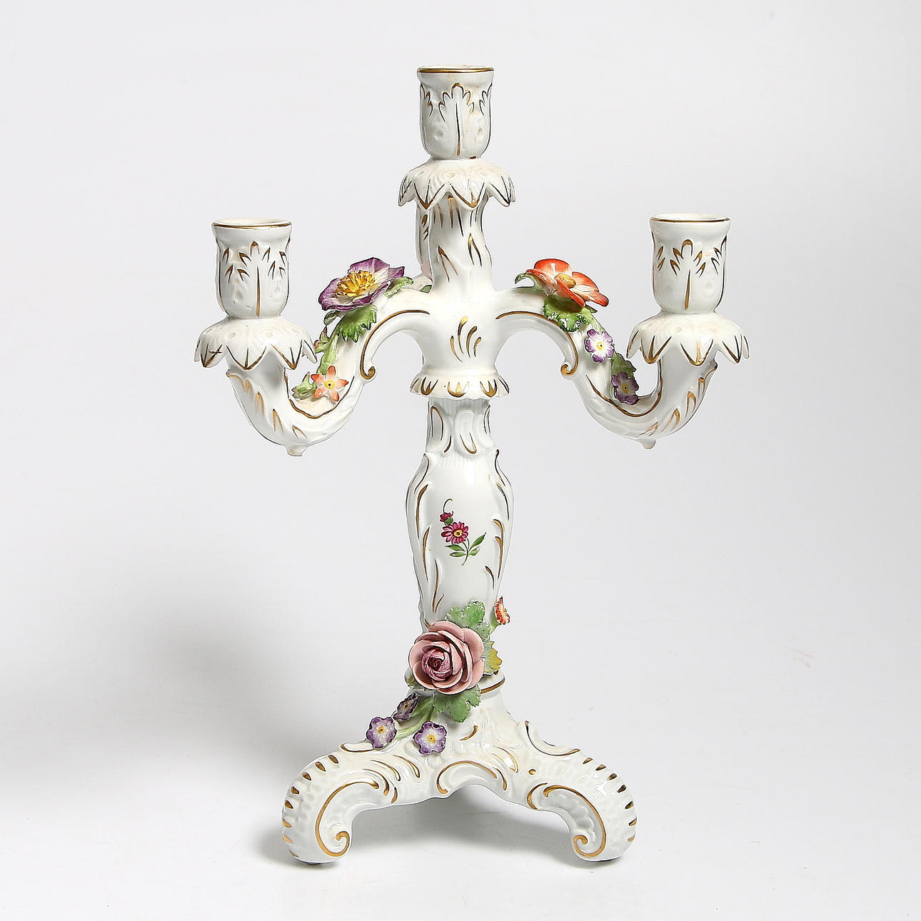 KANDELABER, porslin, Von Schierholz, Tyskland, 1930/40-tal.