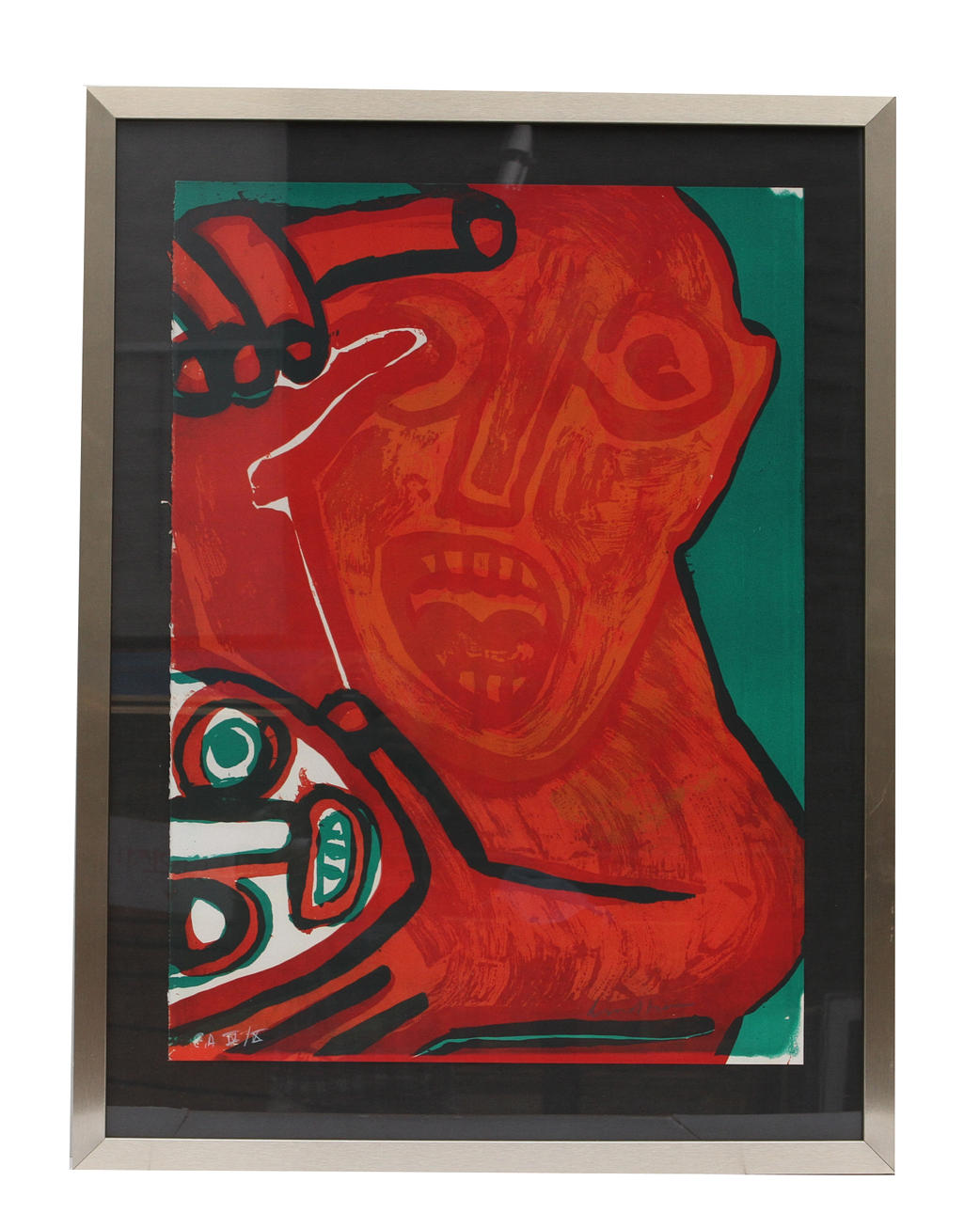 BENGT LINDSTRÖM. Komposition, färglitografi,signerad.