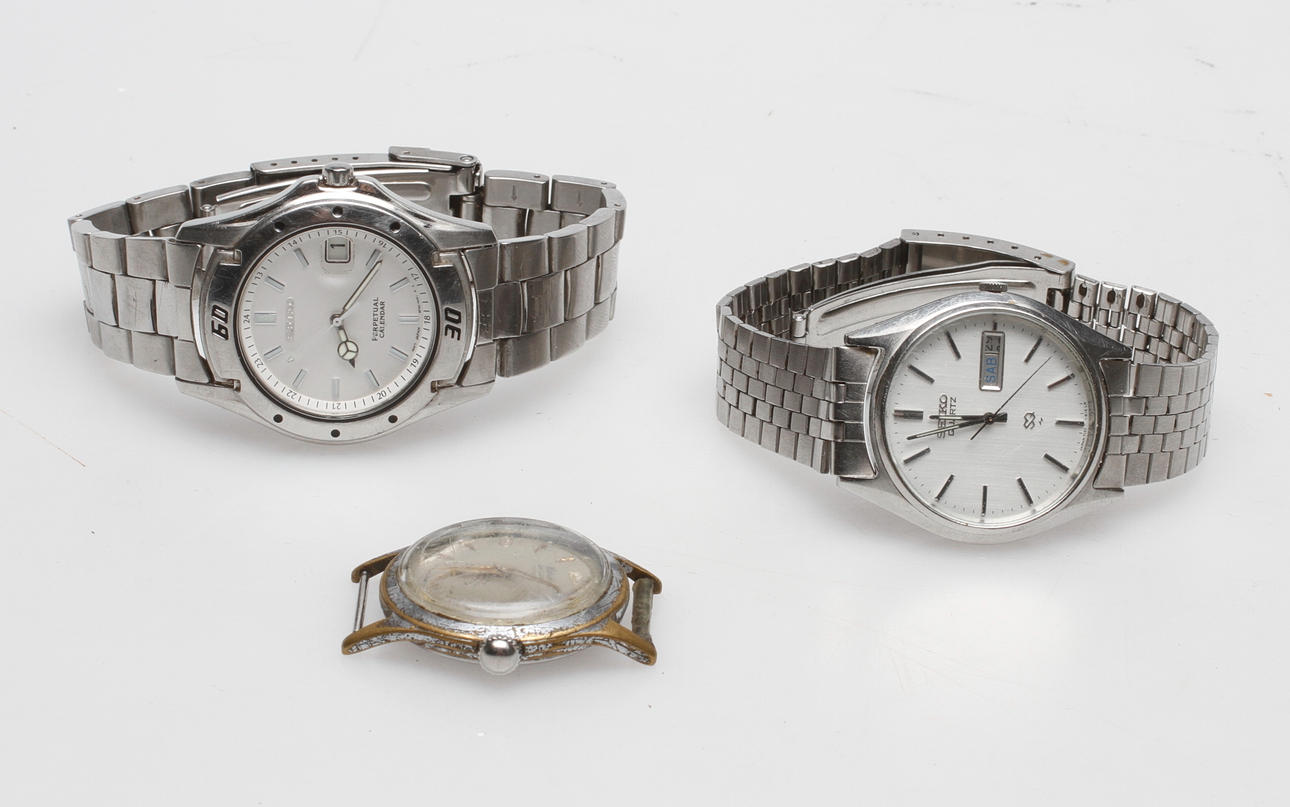 ARMBANDSUR, 3 delar, bla Seiko.