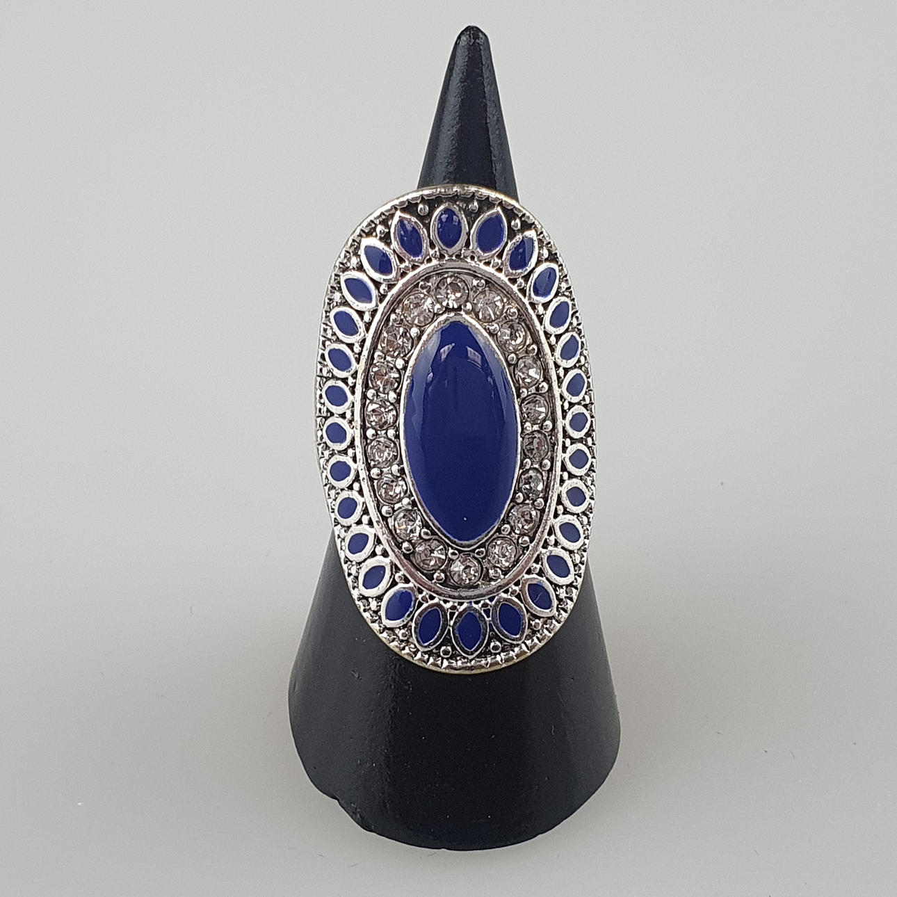 - ”CHUNKY” RING - silverpläterad metall, ringstorlek 54.