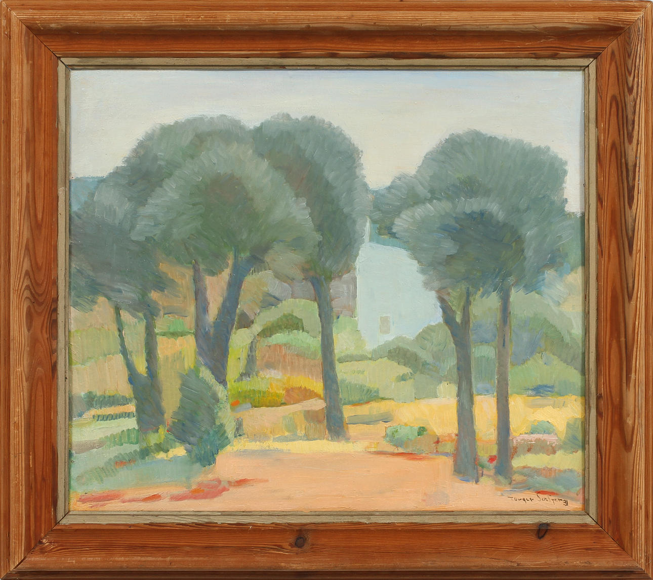 TORGER SAETHER. Landskap, olja på duk, signerad och daterad 31.