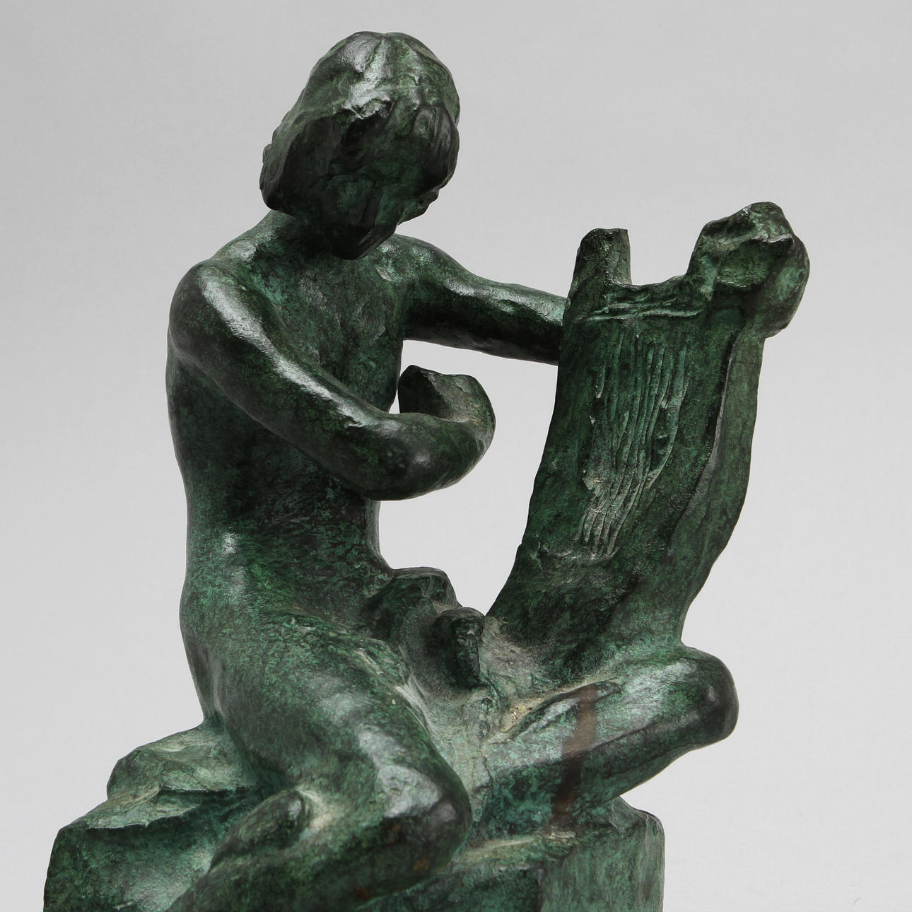 THEODOR LUNDBERG. skulptur, brons, monogramsign. Gjutarstämpel, Otto Meyers Eftr.