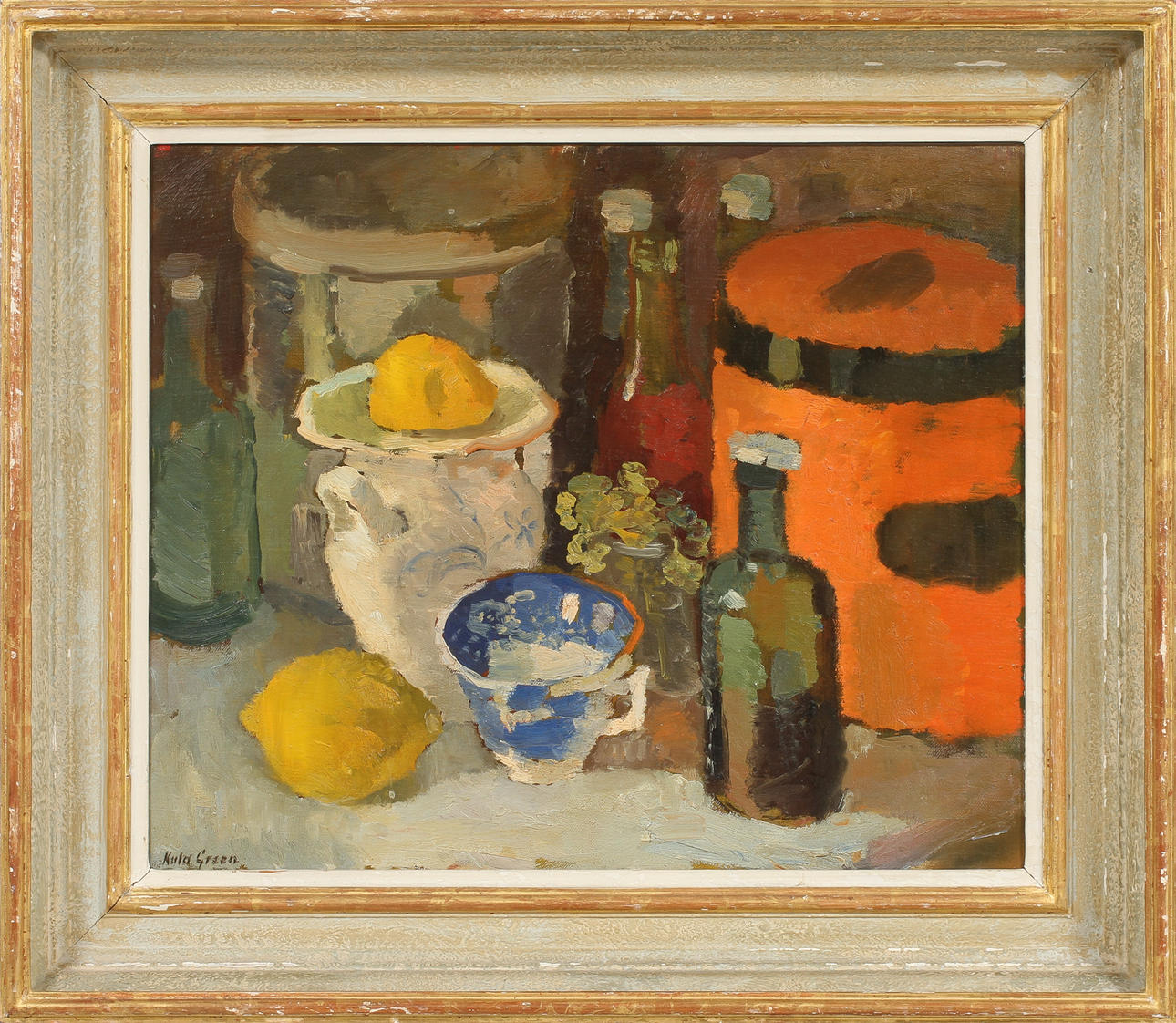KULO GREEN. Stilleben, olja på duk, sign.