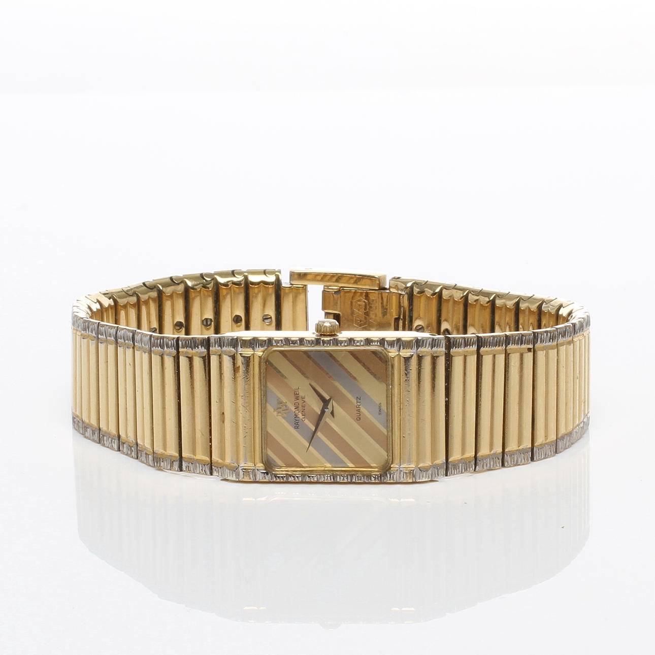 DAMARMBANDSUR, quartz, Raymond Weil, doublé.