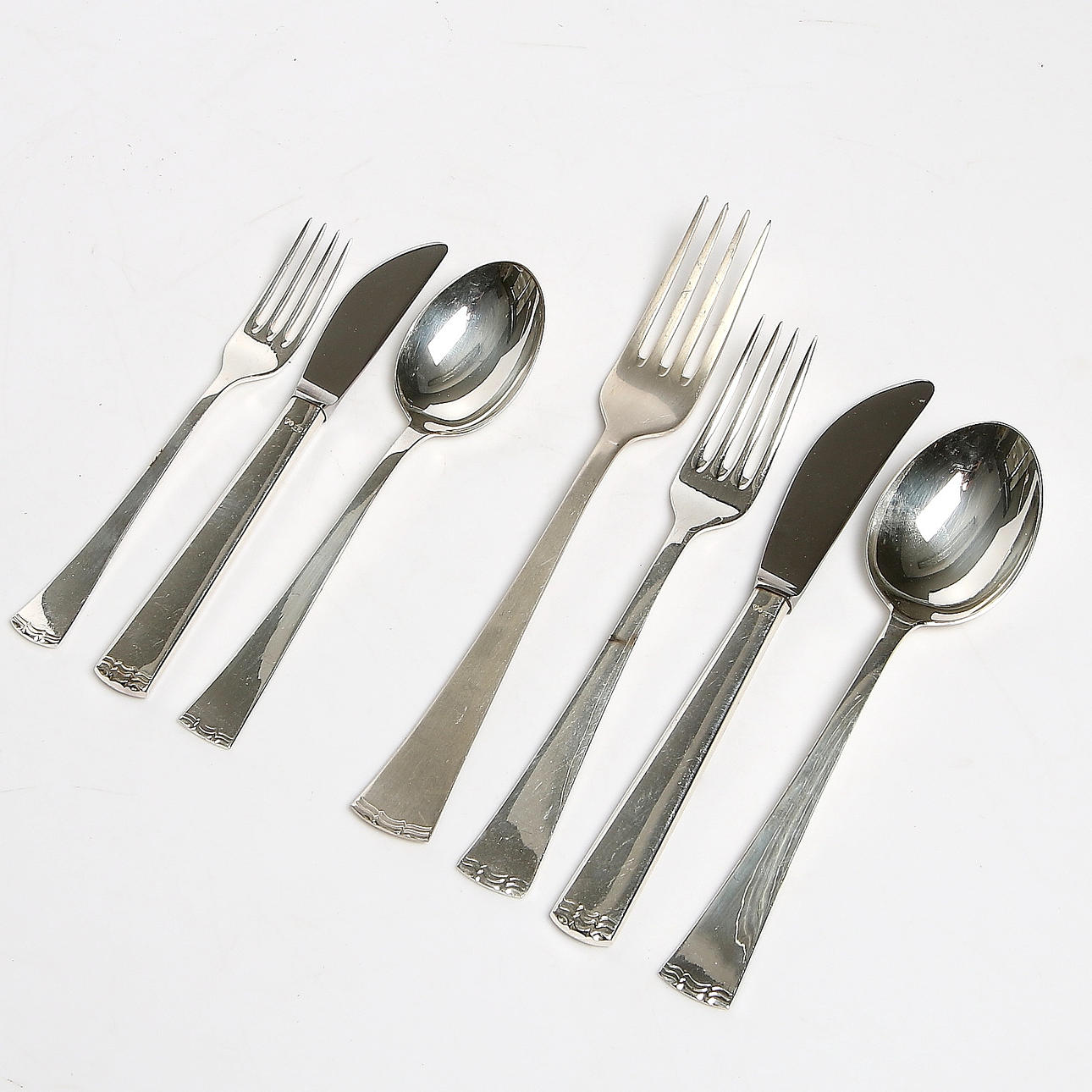 BESTICK, 78 delar, silver, "Diana", 1965. Vikt 3220 gram.