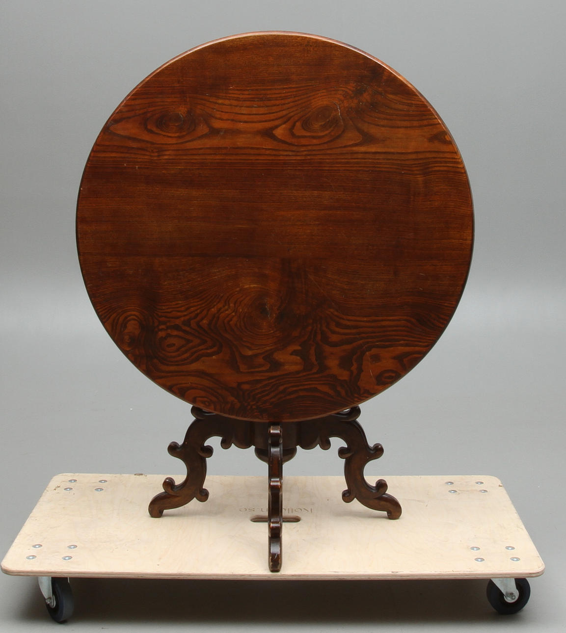 FÄLLBORD, rund skiva, 1800-talets slut.