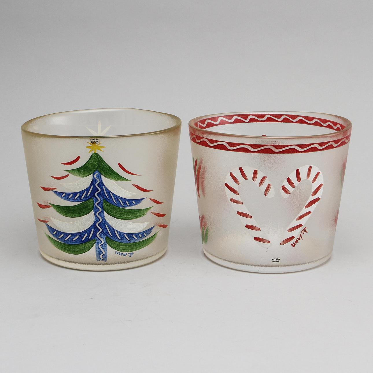 SKÅLAR, 2 st, glas, Ulrica Hydman Vallien, Kosta Boda.