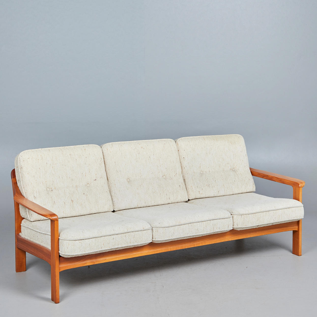 Soffa/soffa, teak, ull, 1970-tal, Danmark.