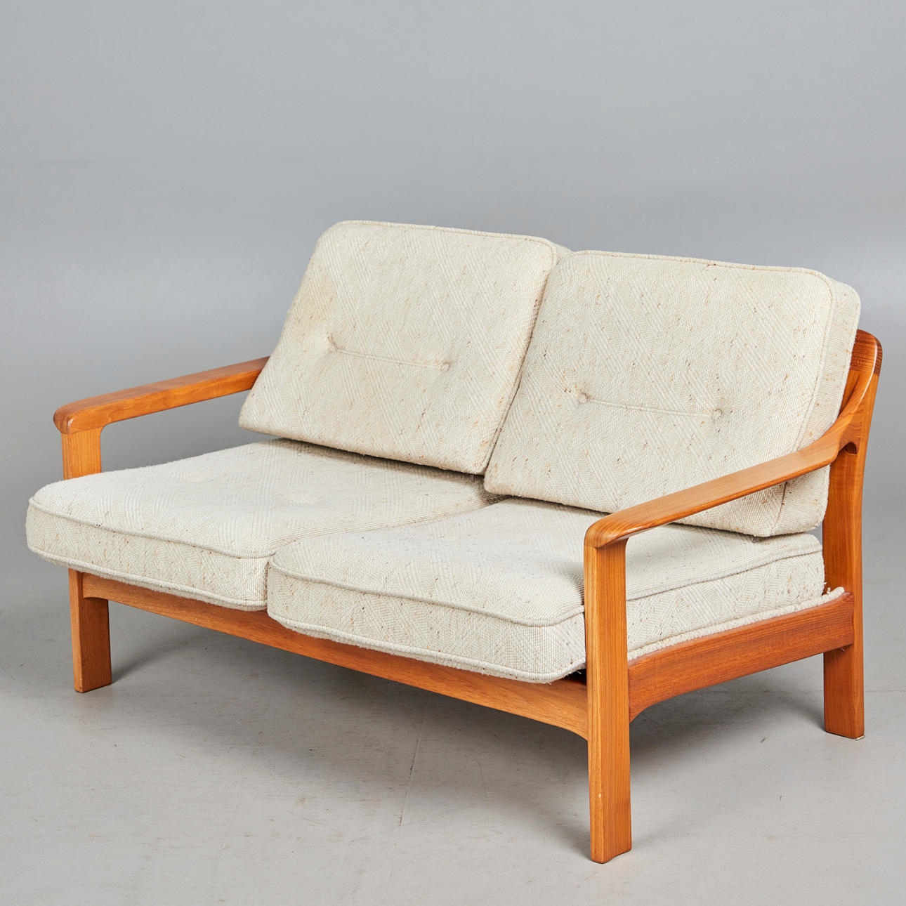 Soffa/soffa, teak, ull, 1970-tal, Danmark.
