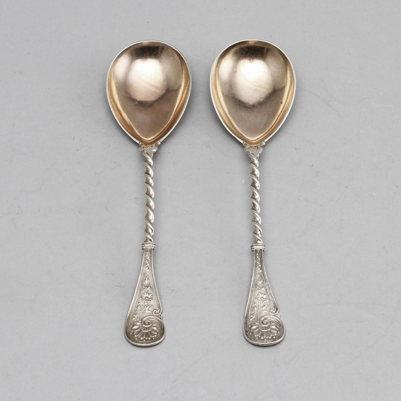 SKEDAR, 2 stycken, silver, Simon Groth, Köpenhamn, 1898. Vikt 88g.