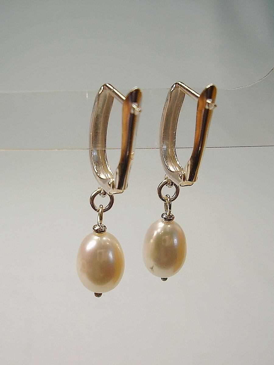 ÖRHÄNGEN ÄKTA PÄRLOR SILVER 925.