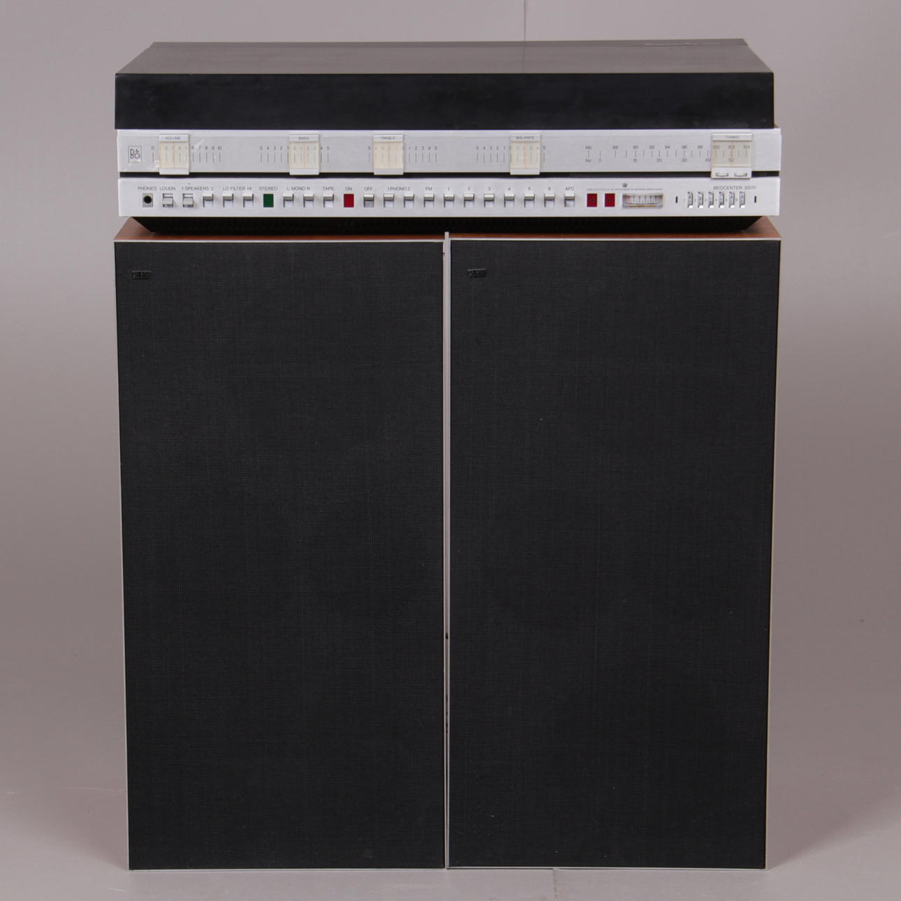 STEREO, med högtalare, 3 delar, Beocenter 3500, Bang & Olufsen, Danmark.