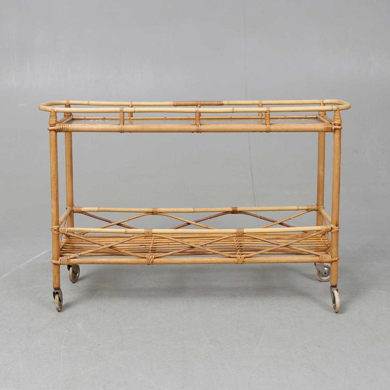 BLOMBORD, bambu och glas, 1900-talets andra hälft.