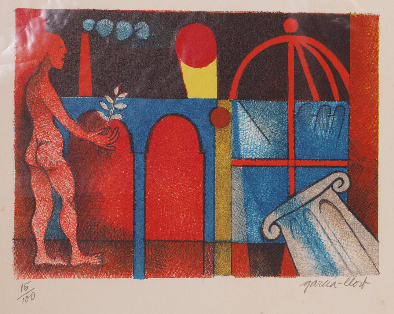 JOSEP MARIA GARCIA-LLORT (1921 - 2003). UNTITLED, lithograph on paper, signed and numbered 15/100 in pencil.