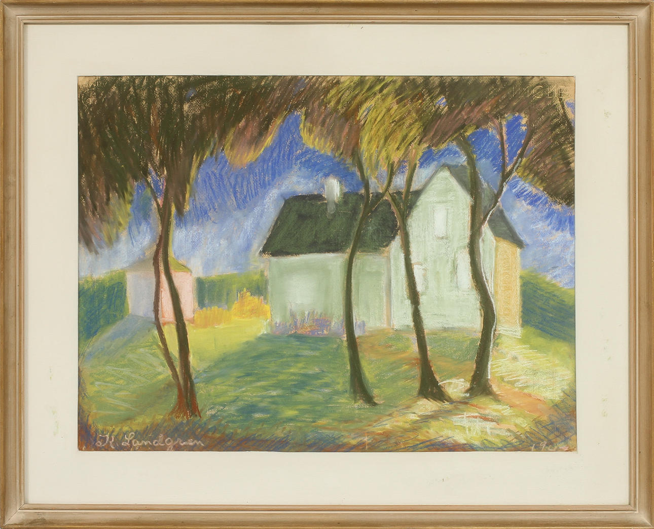 RAGNHILD LANDGREN HOFFMAN. Landskap, pastell, sign.