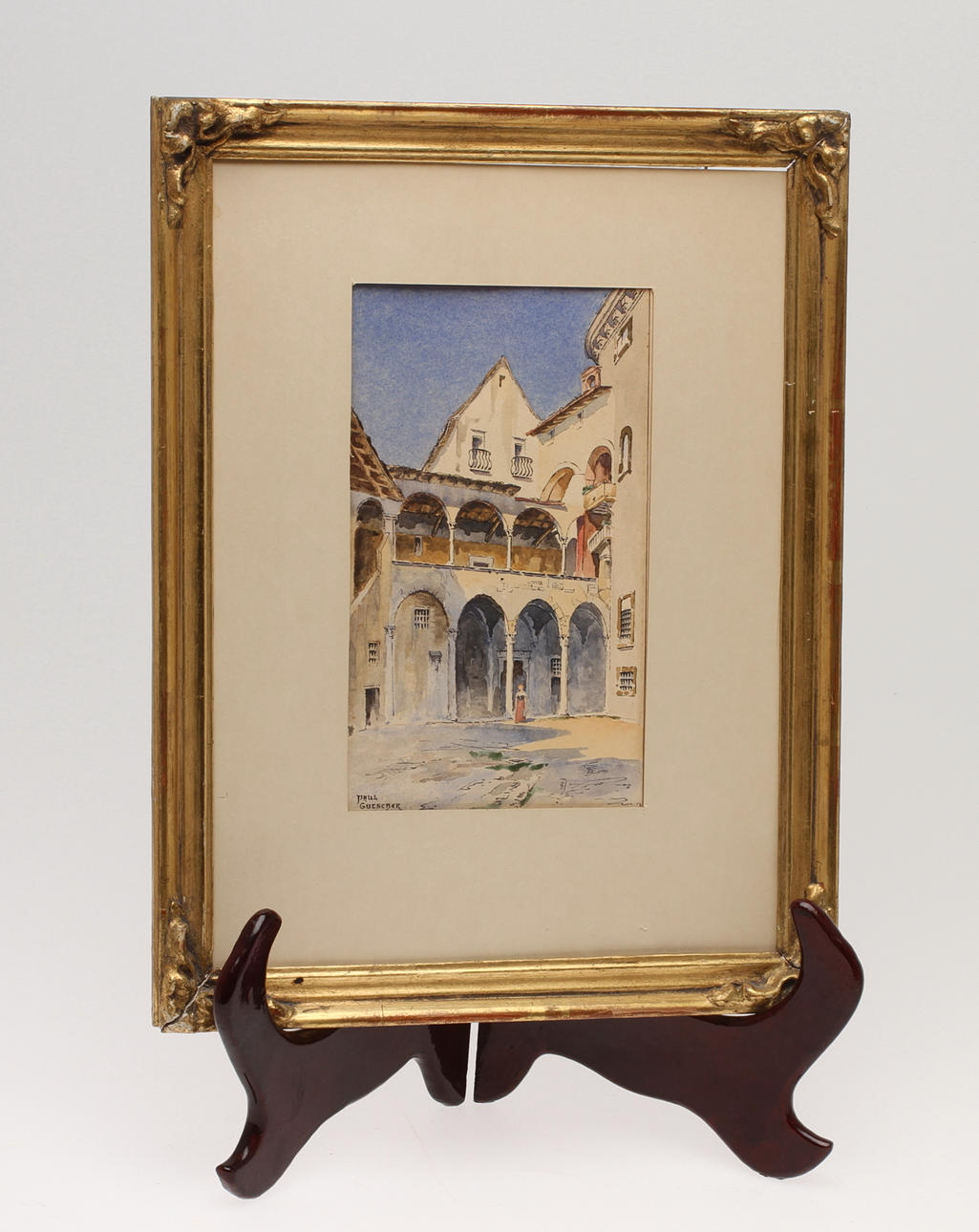 PAUL GUTSCHER. blandteknik, signerad.