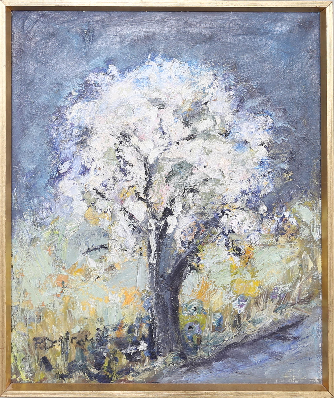 ROSE-MARIE DREIERSTRÖM. Blommande träd, olja på duk, signerad och daterad.