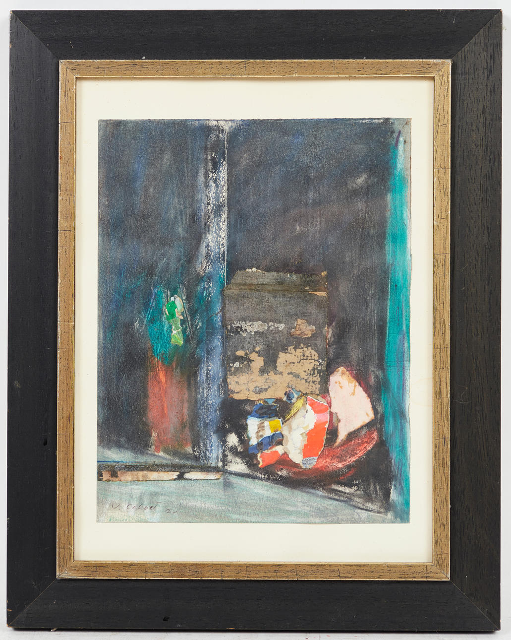 VICENT CALBET. Collage, Composición abstracta.