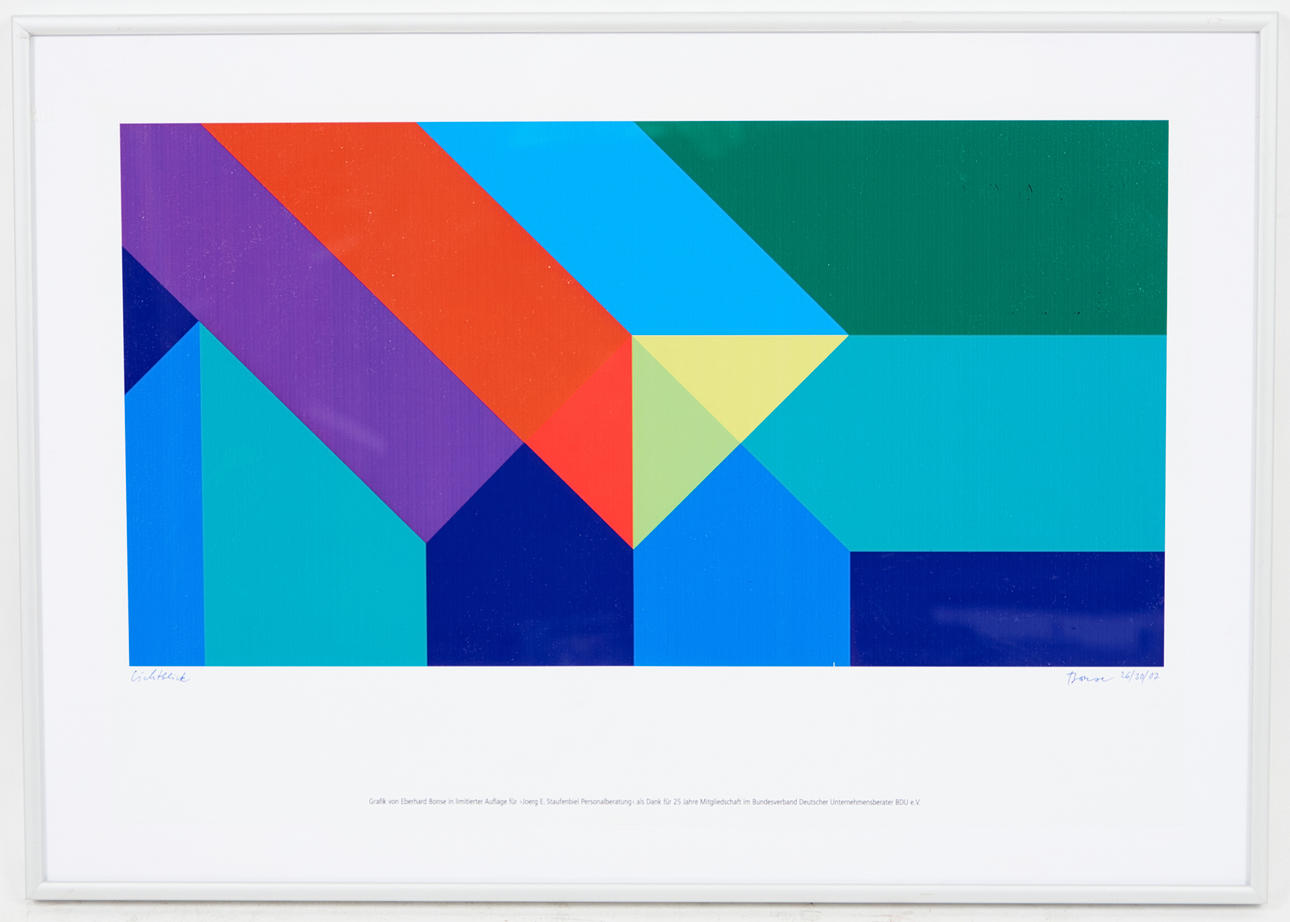 EBERHARD BONSE. Serigrafie, Geometrische Komposition, 2007.