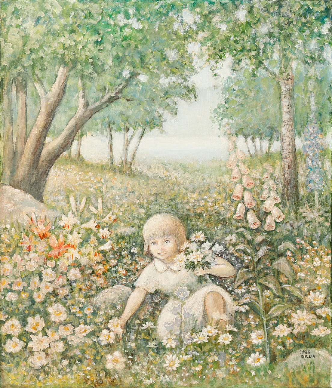 LARS GILLIS. Oljemålningar, 3 st, signerade.