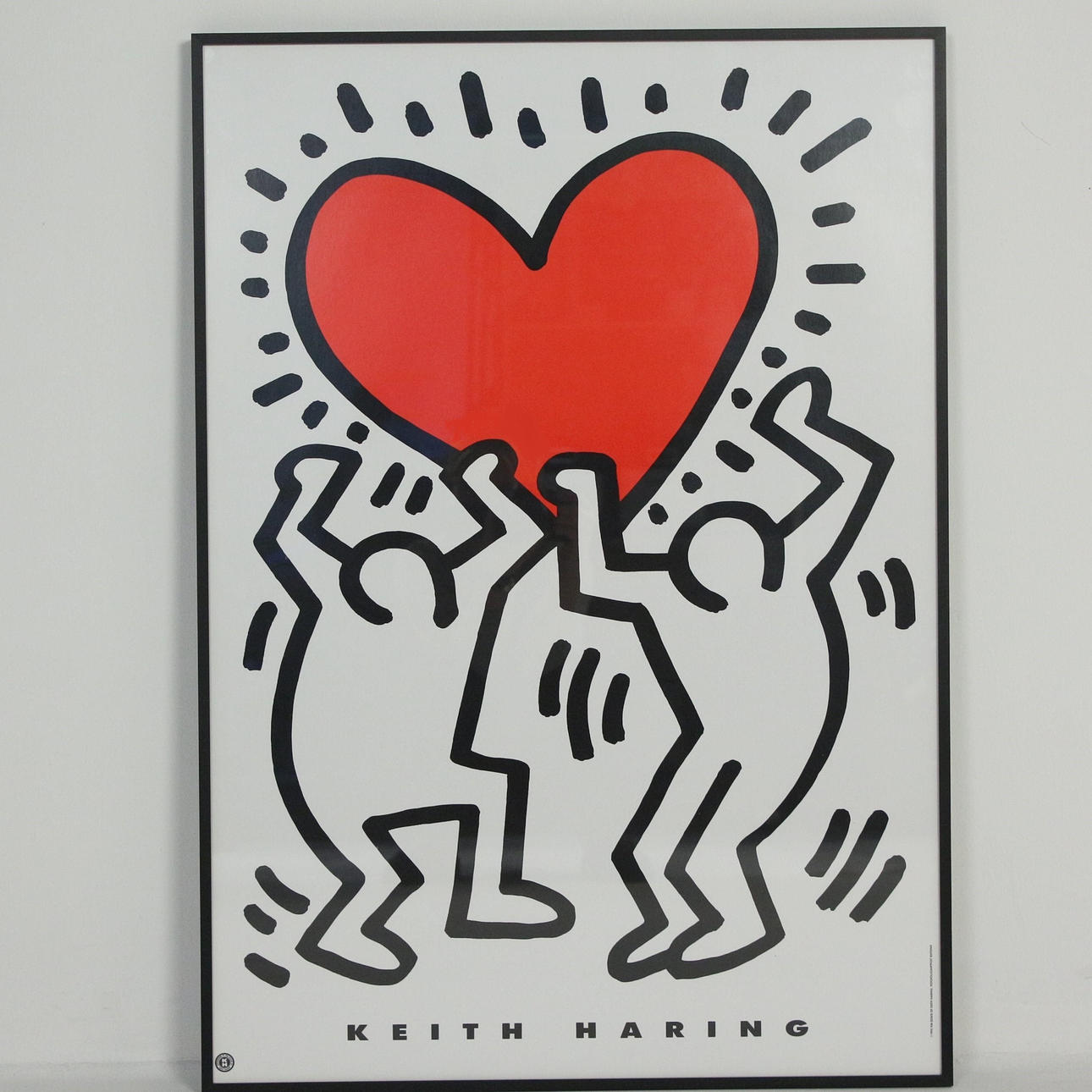 KEITH HARING. Efter. ”Kärlek, 'affischer, Artpost Editions.