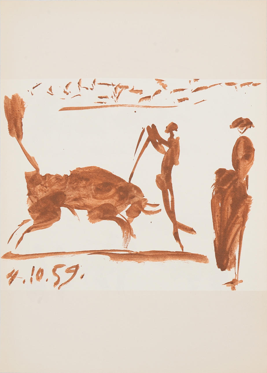 PABLO PICASSO. NACH. Ohne Titel ("Stiere und Stierkämpfer").