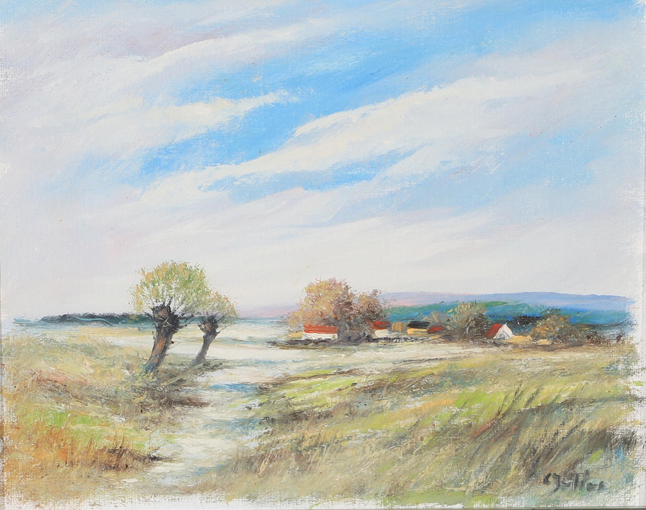 CARL JULIUS. Scanian landscape, oil on canvas, signed C. Julius. Art ...