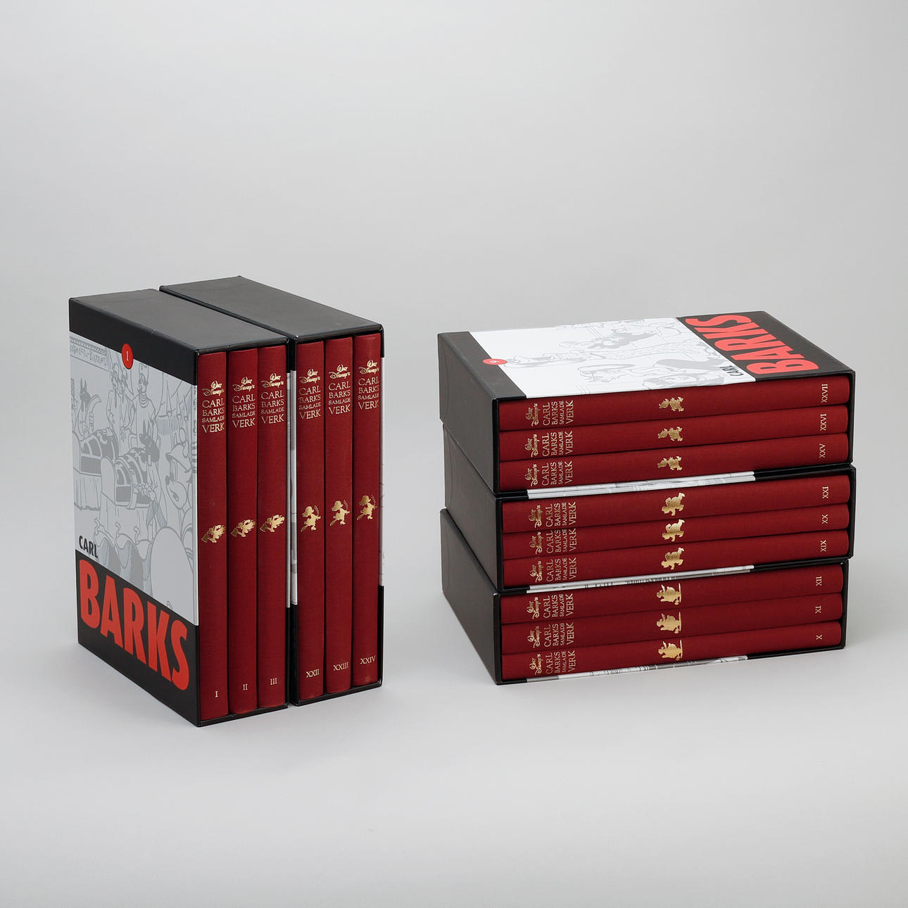 BØGER, 30 bind Carl Barks samlede værker.