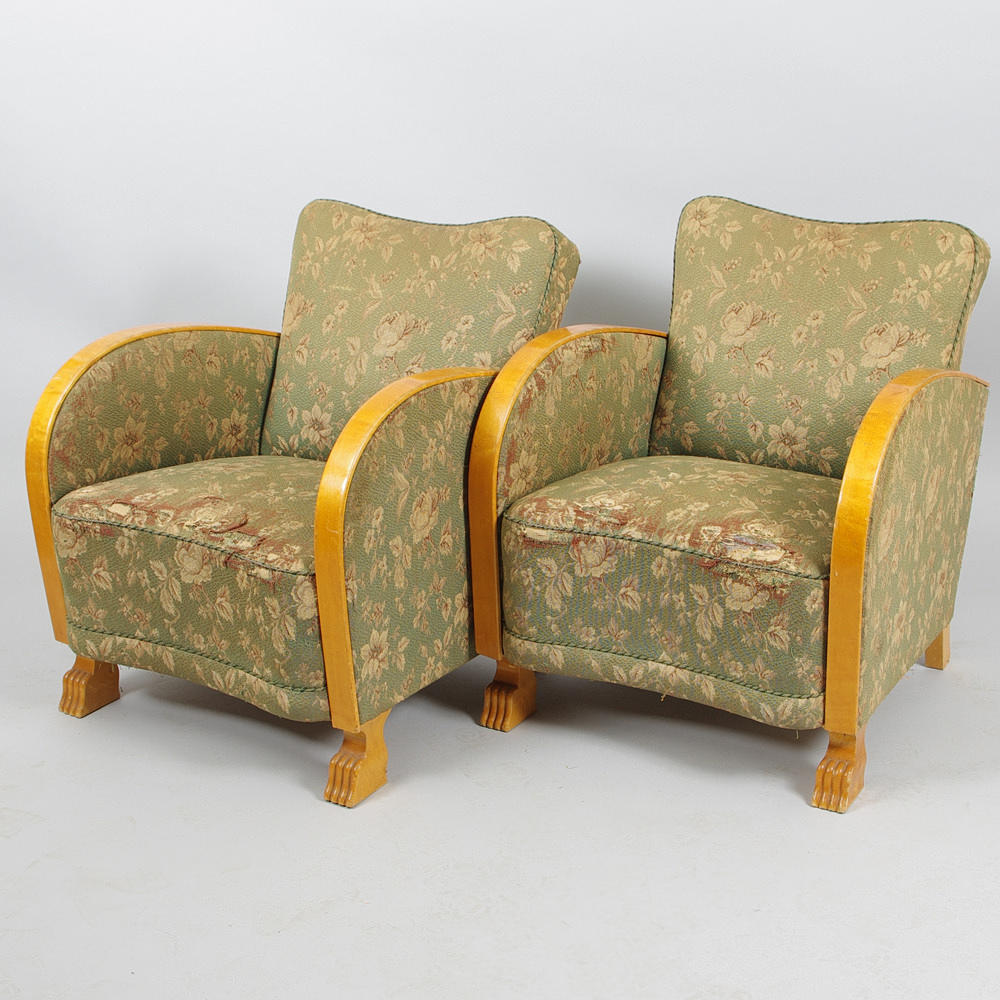 FÅTÖLJER, 1 par, Art Deco.
