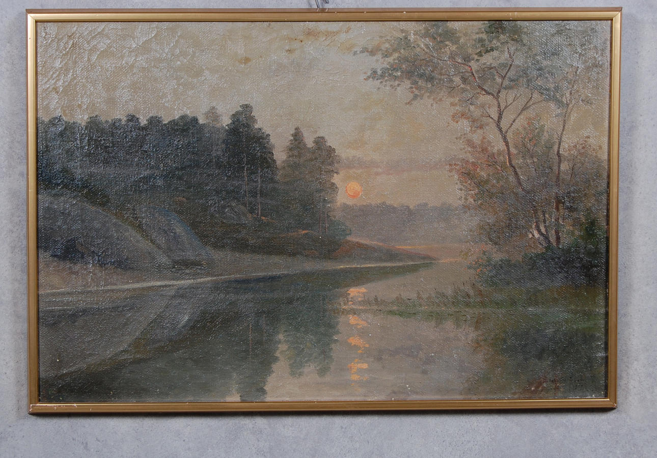 OKÄND KONSTNÄR. Signerad Johan Nyberg 1917.