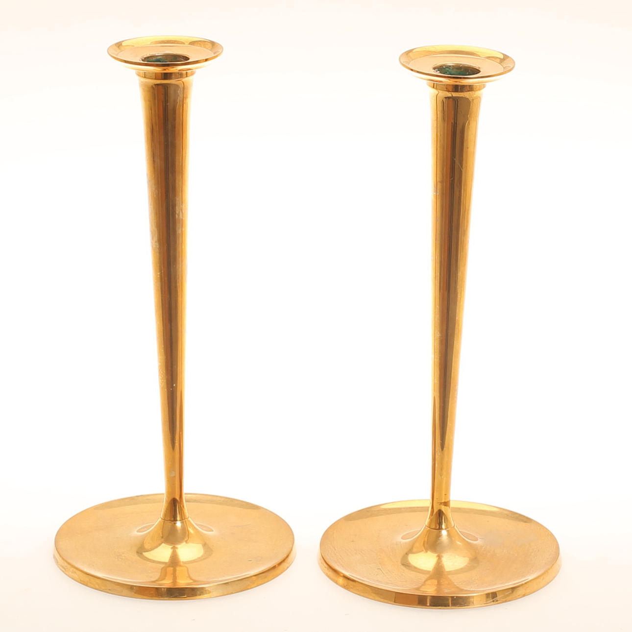 Lysestager, et par, messing, Gusums Bruk, nr. 65.