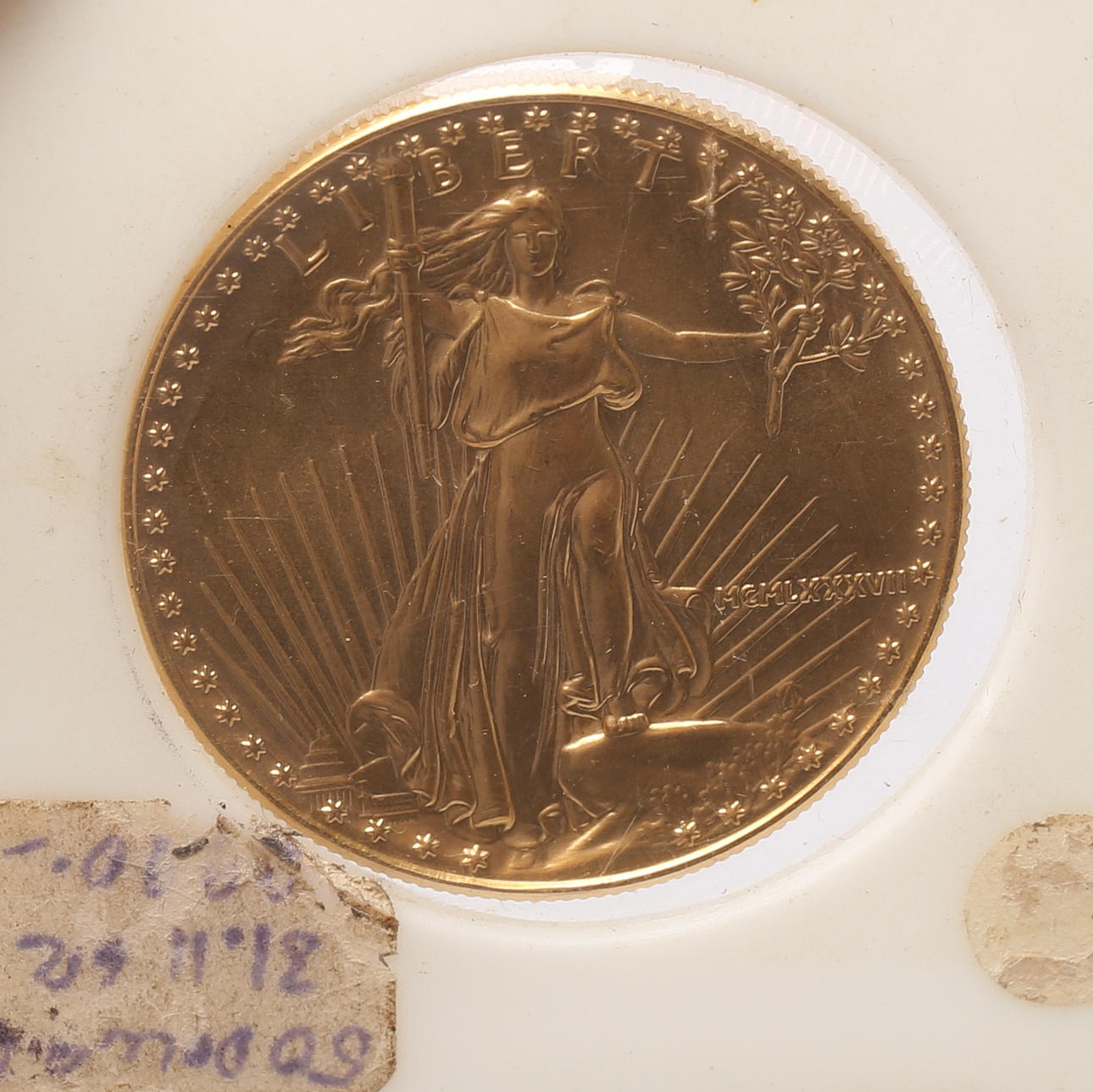 MONEDA, oro, 50 dólares, USA.