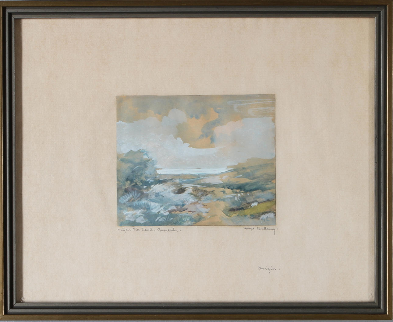 HUGO CARLBERG. "Vägen till havet, Bornholm", akvarell, signerad.