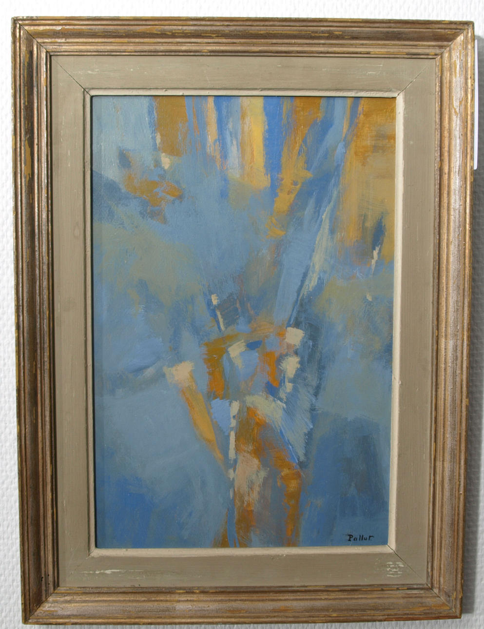 PIERRE PALLUT. Olja på kartong, Komposition, signerad Pallut.