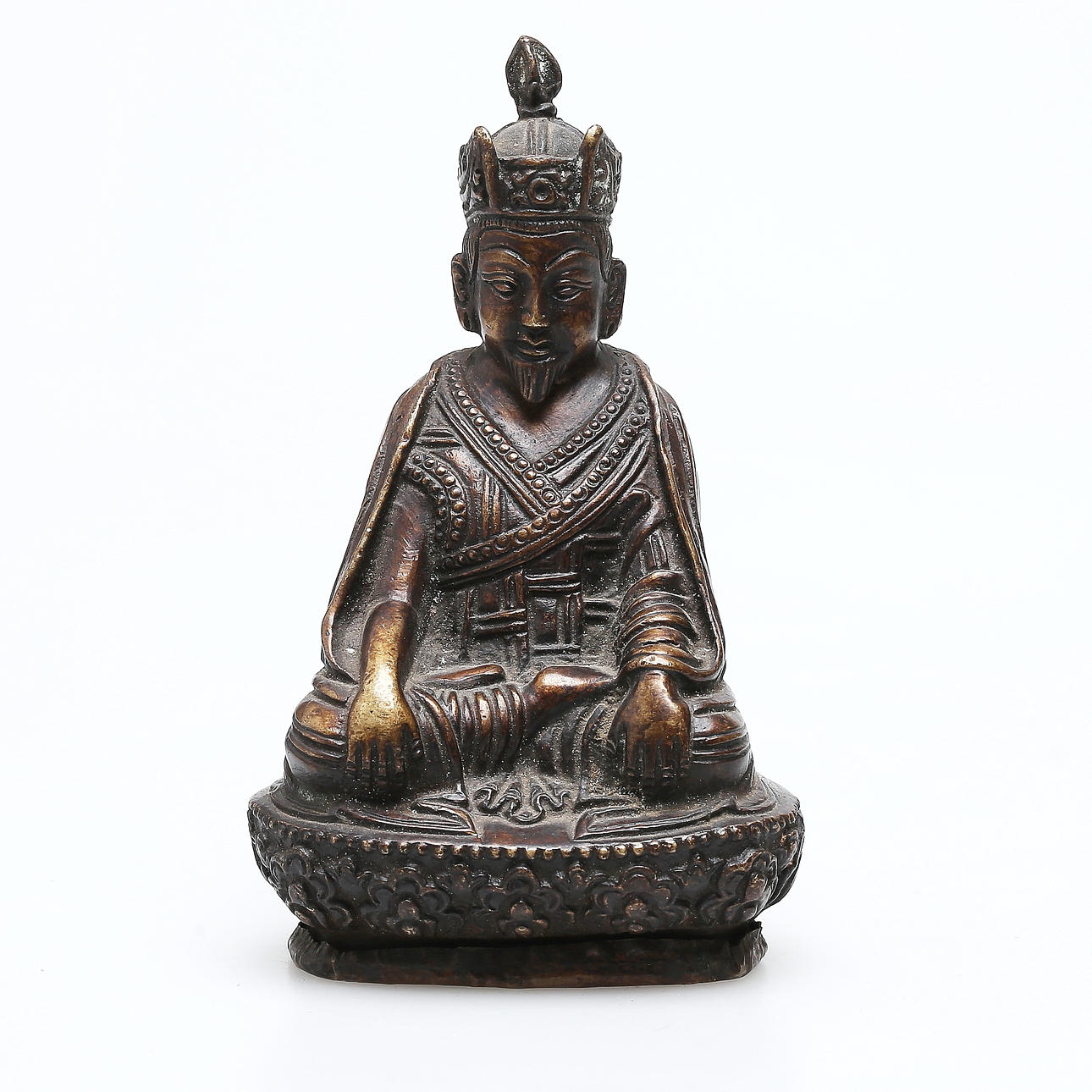 BRONSSKULPTUR, munk, Tibet, 1900-tal.