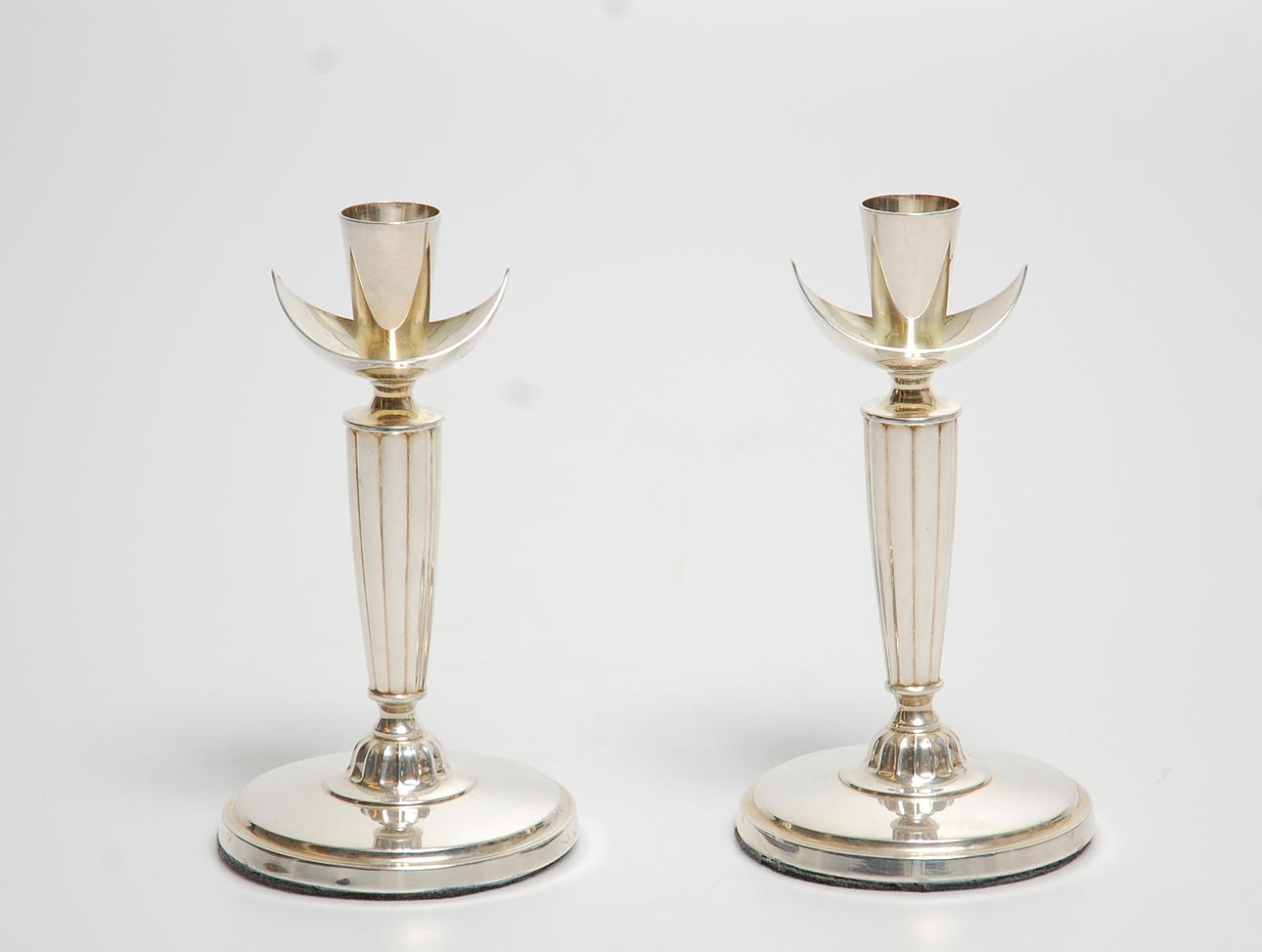 LJUSSTAKAR, 1 par, silver, stämplade GAB Stockholm 1967.