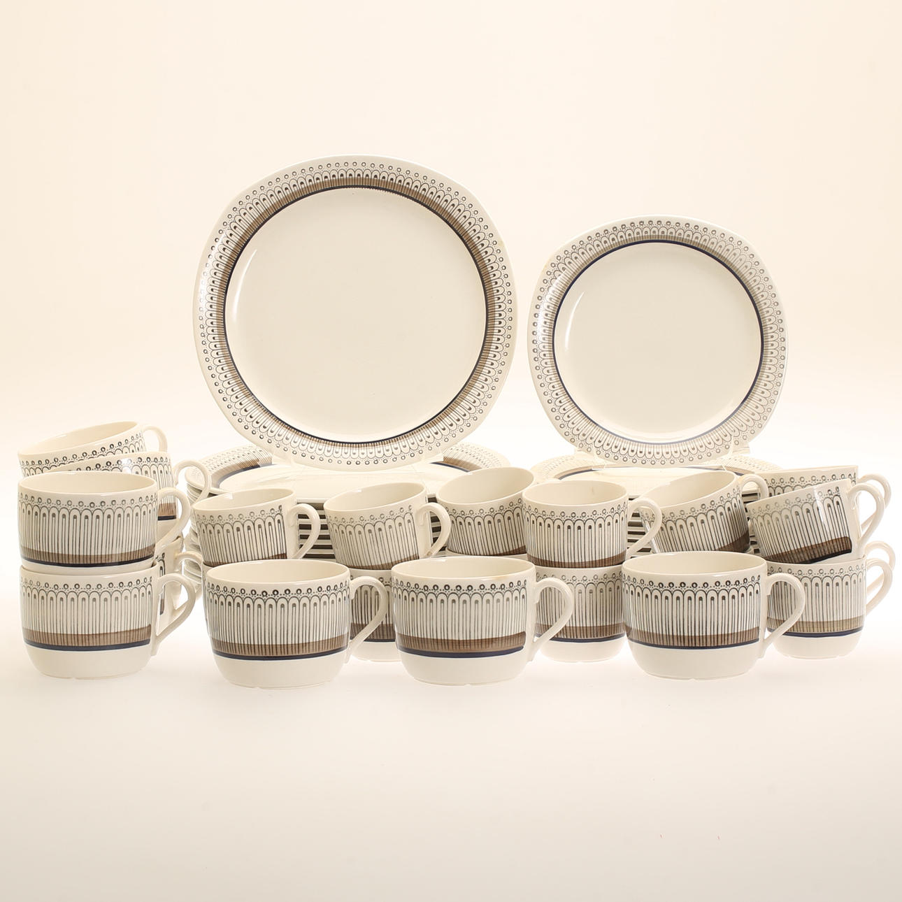 MAT/KAFFE/TESERVIS, 49 delar, "Arkad", Upsala Ekeby Gefle.