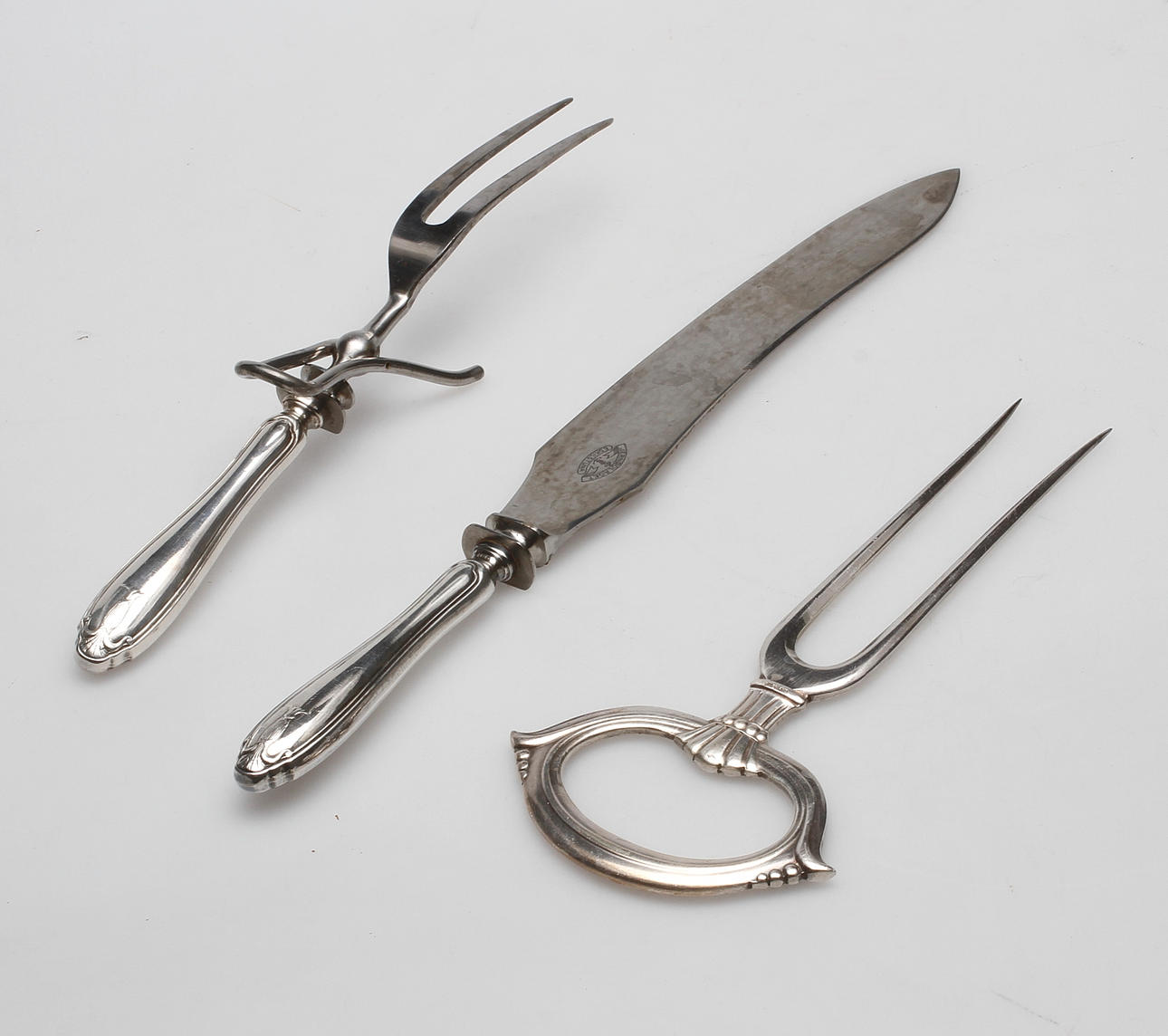 JULSKINKBESTICK, 3 delar, nysilver.