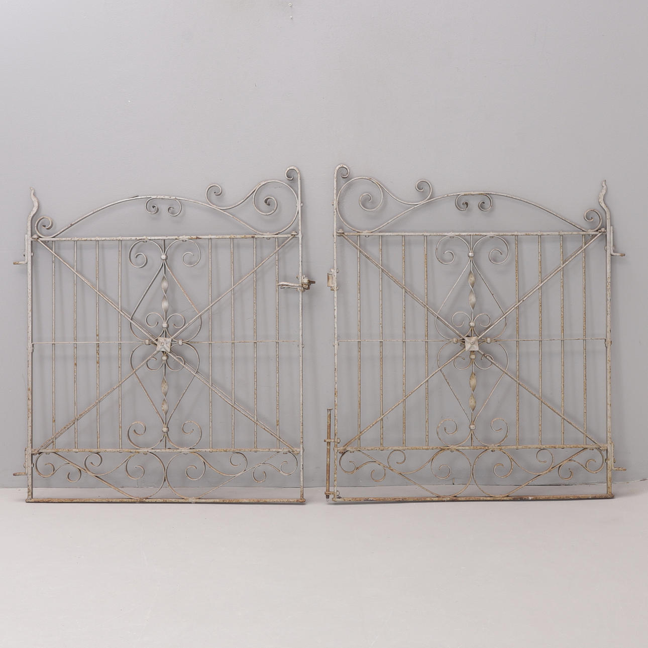 GATES, a pair, wrought iron, 18/1900s.