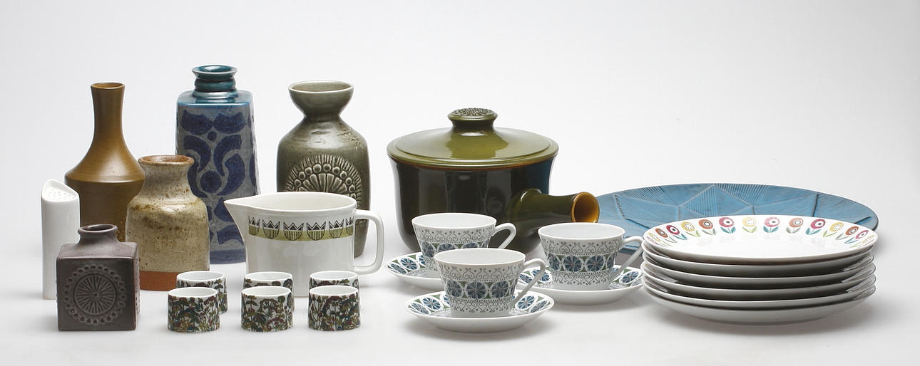 KERAMIK, 23 delar, bland annat Upsala Ekeby, Karlskrona, Rörstrand, Gustavsberg.