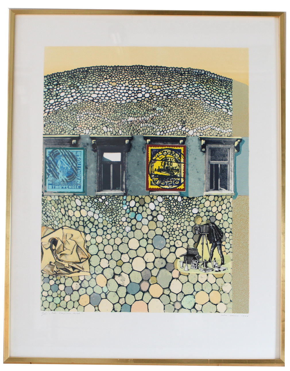 ENDRE NEMES (1909-1985). "Det övergivna huset". Färglitografi. Signerad och daterad 1976, numrerad 89/90.