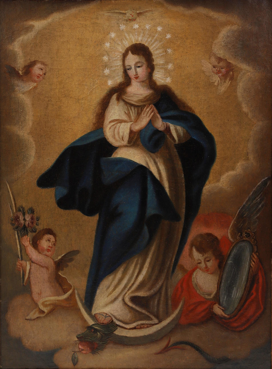 ANÓNIMO SIGLO XIX. IMMACULATE CONCEPTION, oil on canvas.