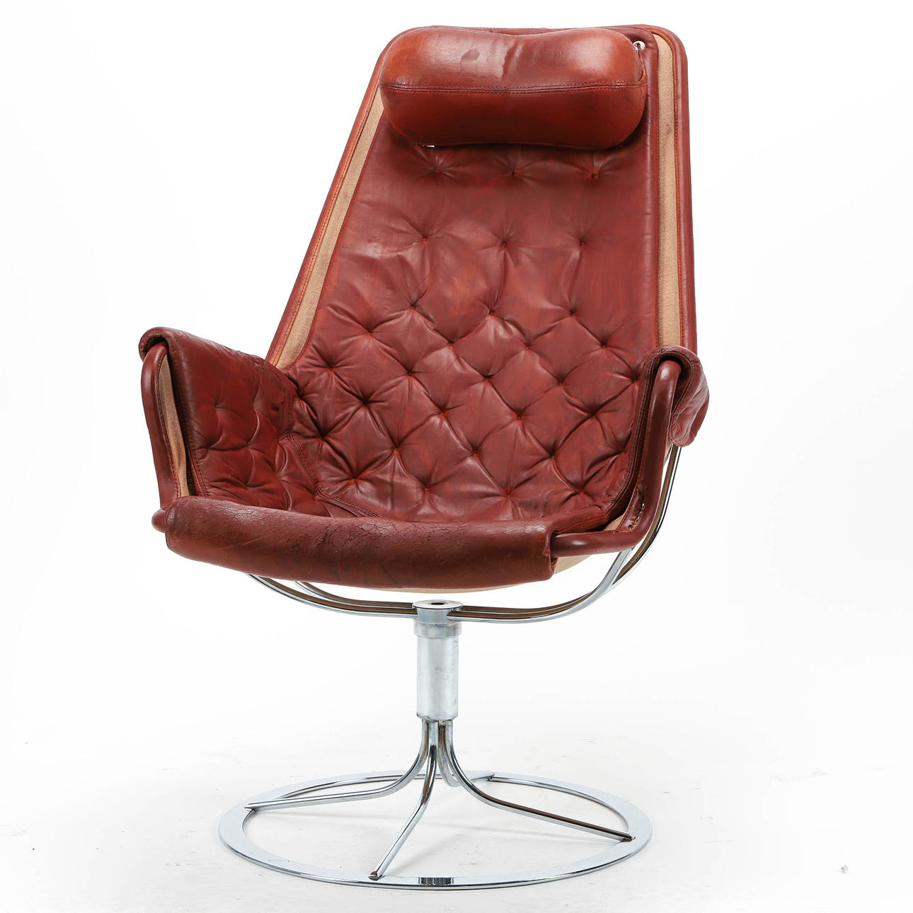 BRUNO MATHSSON. Nojatuoli "Jetson", nahkaa, DUX.