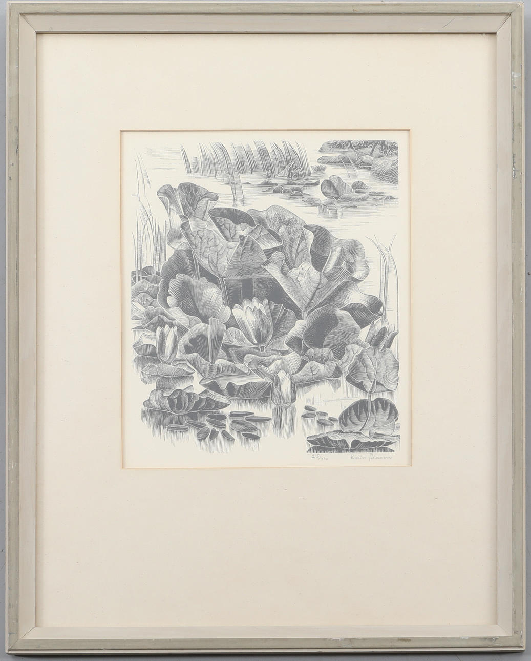 KARIN PERSSON. woodcut, signed, numbered 25/310.