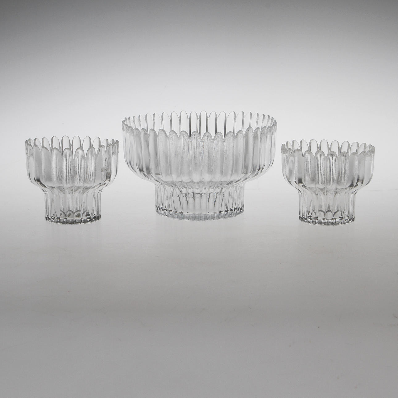 SKÅLAR, 3 st, glas, Sigvard Bernadotte för Lindshammar.