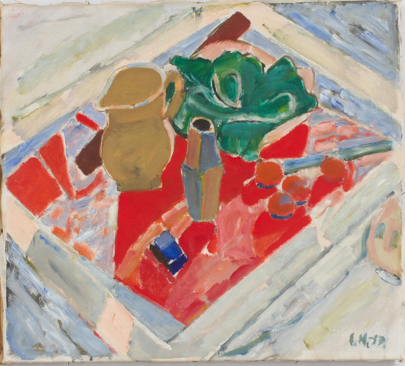 ESKIL HANSSON. Stilleben, olja på duk, signerad.