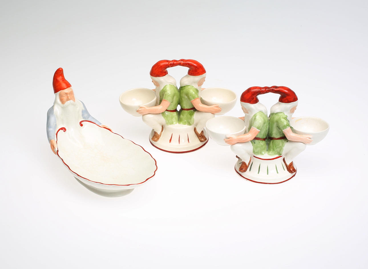 TOMTAR, Kryddmått samt fat, Rörstrand, 1800-tal.